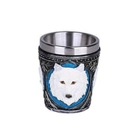 Full Moon Celtic Wicca Alpha White Wolf Spirit 2-Ounce Shot Glass Novelty Gift
